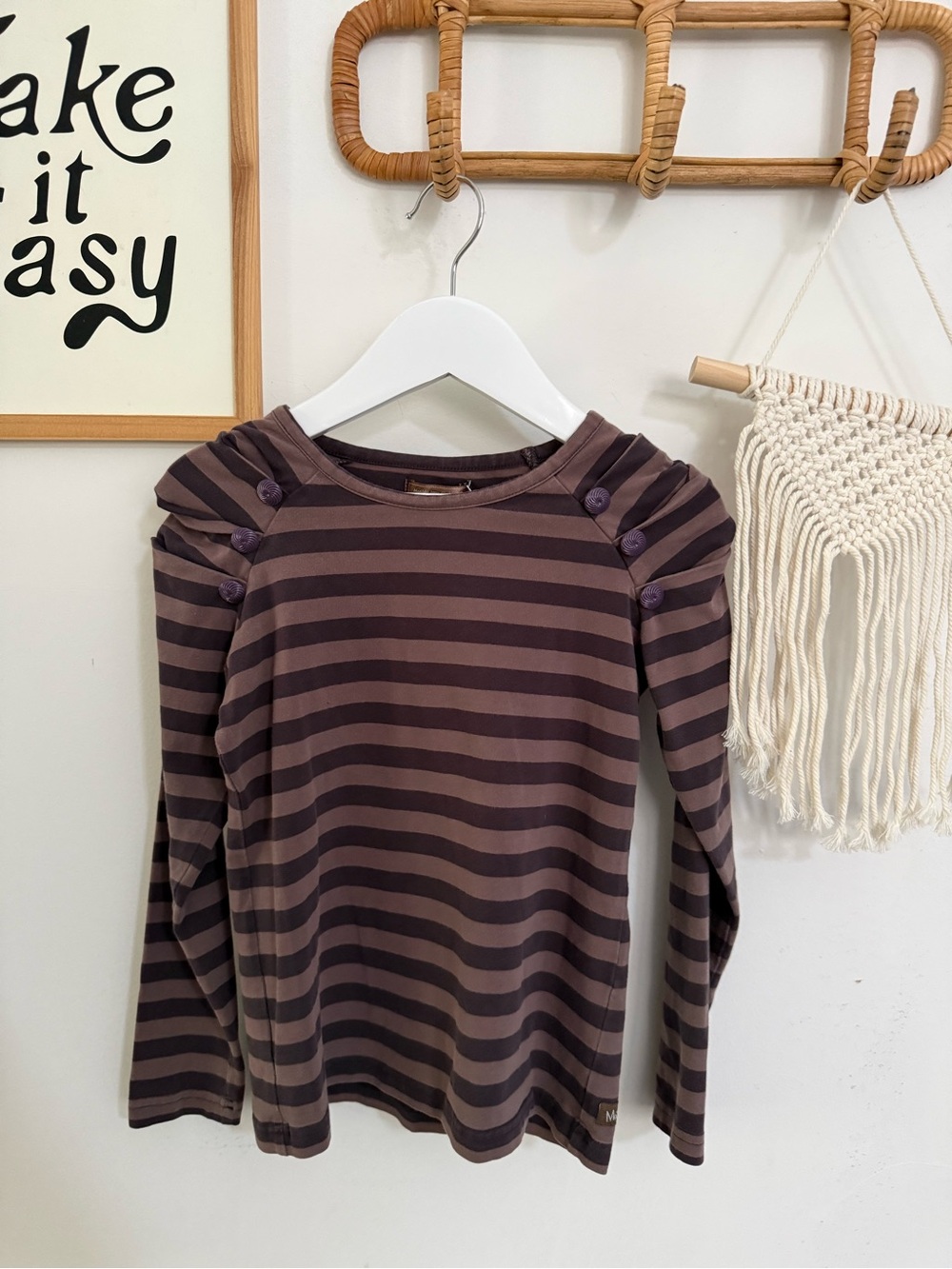 Matilda Jane - size 6 - striped long sleeve tee - Picture 2 of 9